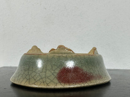 Preowned Vintage Japanese Oval Bonsai Pot By EIMEI - 2 7/8” By 2 1/8”