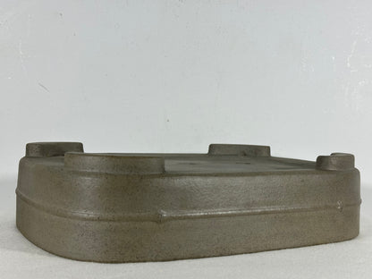 Preowned Japanese Tokoname Unglazed Rectangular Bonsai Pot Seizan - 12.75” By 9.25”