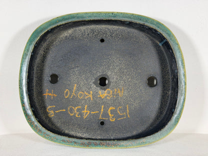 Preowned Japanese Tokoname Rectangular Bonsai Pot Aiba Koyo - 11” By 9”