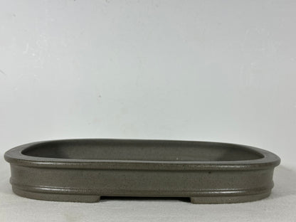 Preowned Japanese Tokoname Unglazed Rectangular Shallow Bonsai Pot Seizan - 12.25” By 9”