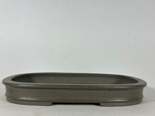 Preowned Japanese Tokoname Unglazed Rectangular Shallow Bonsai Pot Seizan - 12.25” By 9”