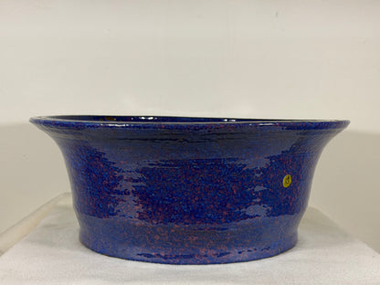 New Japanese Tokoname Glazed Round Bonsai Pot Syuhou Yoshimura - 15.25” By 5.75”
