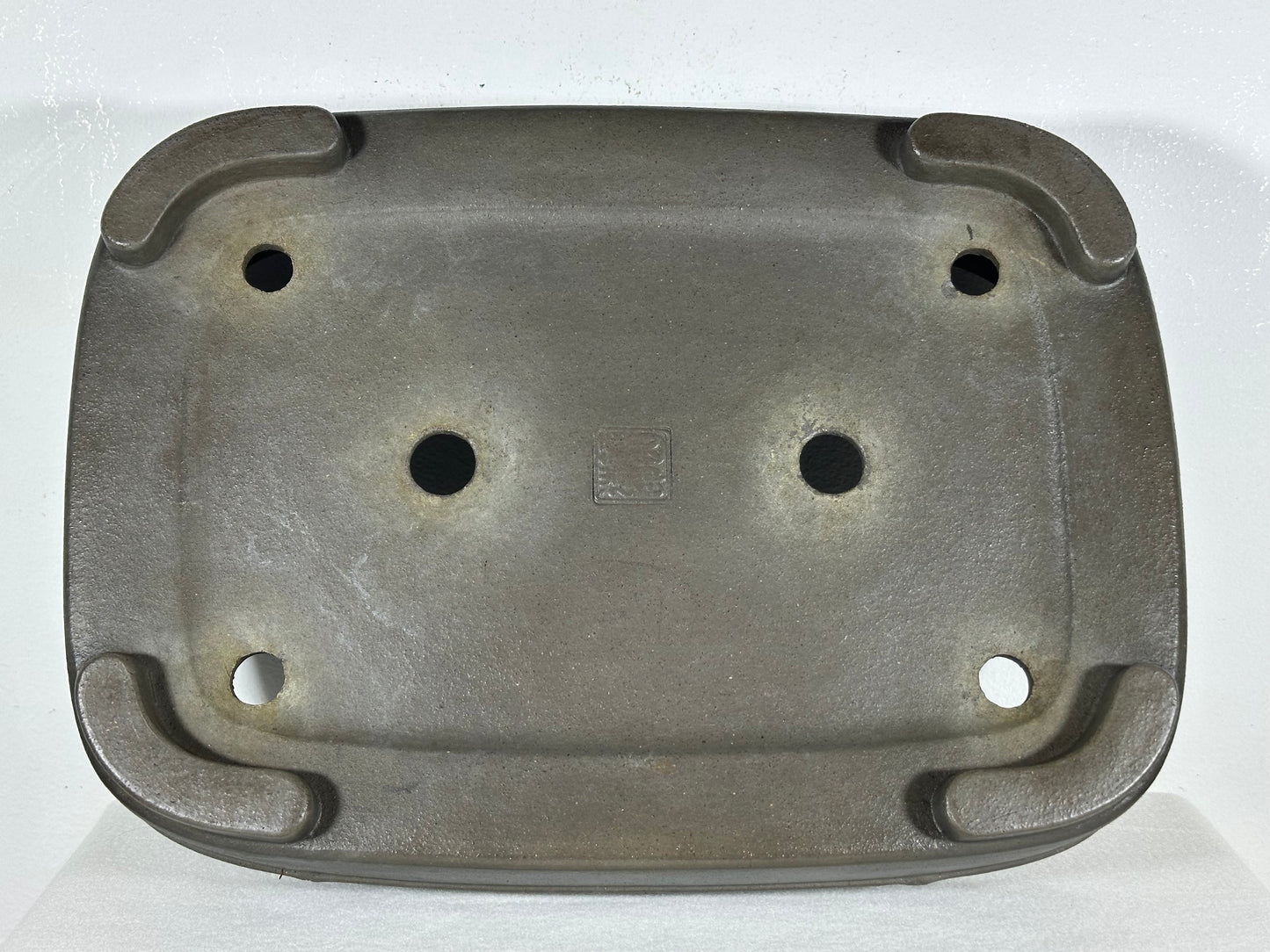 Preowned Japanese Tokoname Unglazed Rectangular Bonsai Pot Seizan - 14” By 10”