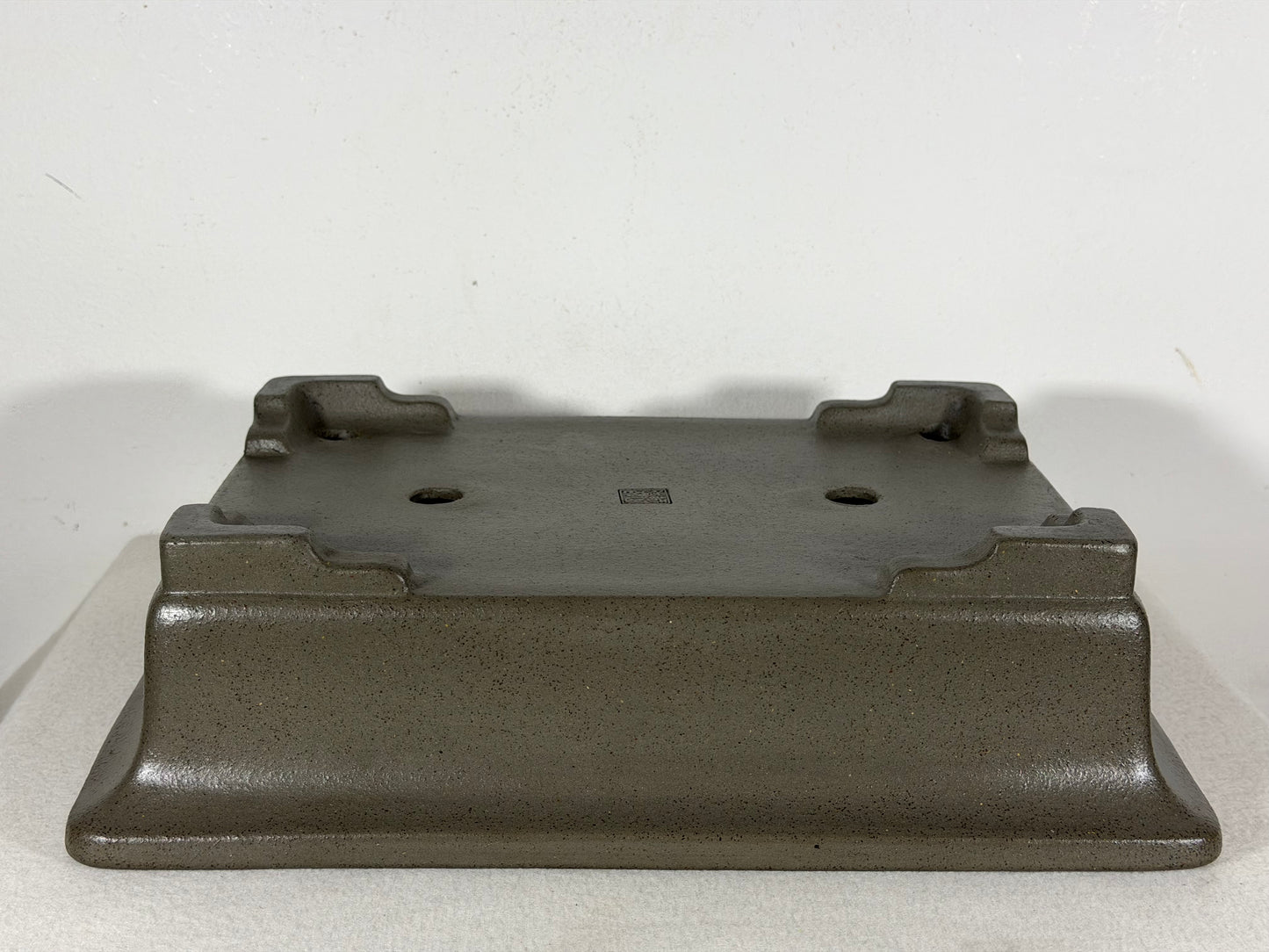 Preowned Japanese Tokoname Unglazed Rectangular Bonsai Pot Seizan - 13” By 9.5”