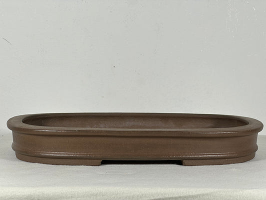 Preowned Japanese Tokoname Unglazed Rectangular Shallow Bonsai Pot Seizan - 12.25” By 9”