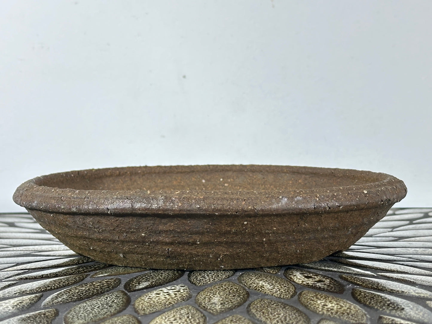 Preowned Japanese Tokoname Unglazed Nanban Style Bonsai Pot - 9” By 1.75”