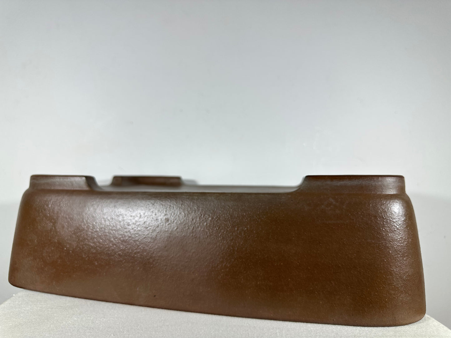 Preowned Japanese Tokoname Unglazed Rectangular Bonsai Pot Seizan - 19” By 13.75”