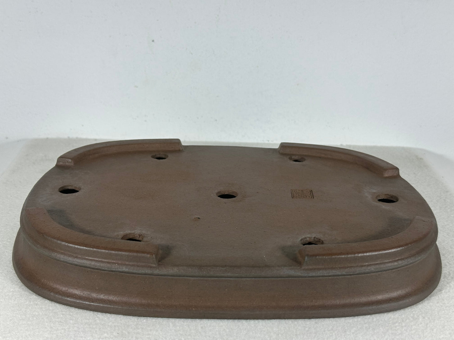 Preowned Japanese Tokoname Unglazed Rectangular Shallow Bonsai Pot Seizan - 12.25” By 9”