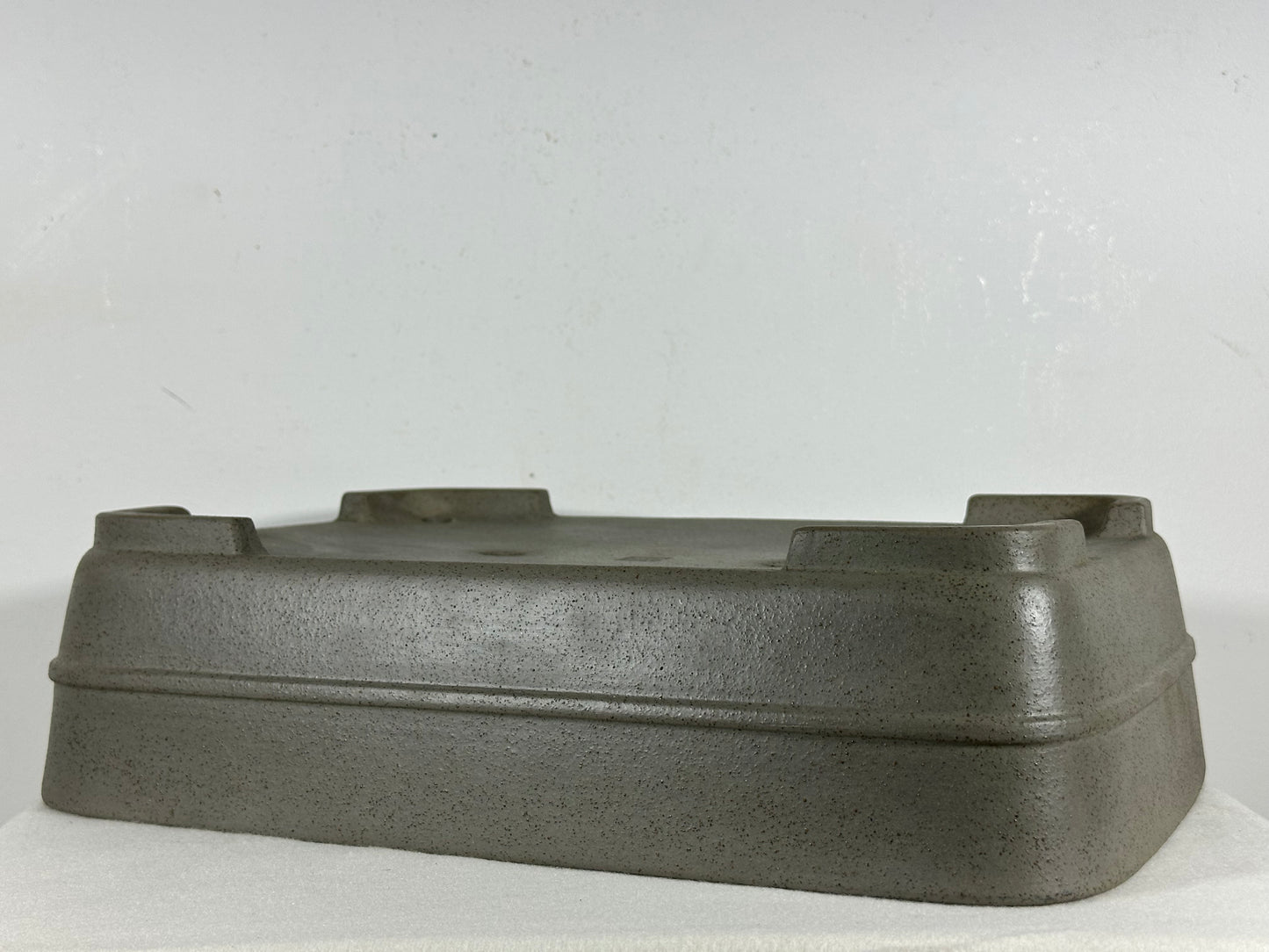 Preowned Japanese Tokoname Unglazed Rectangular Bonsai Pot Seizan - 15” By 10.75”