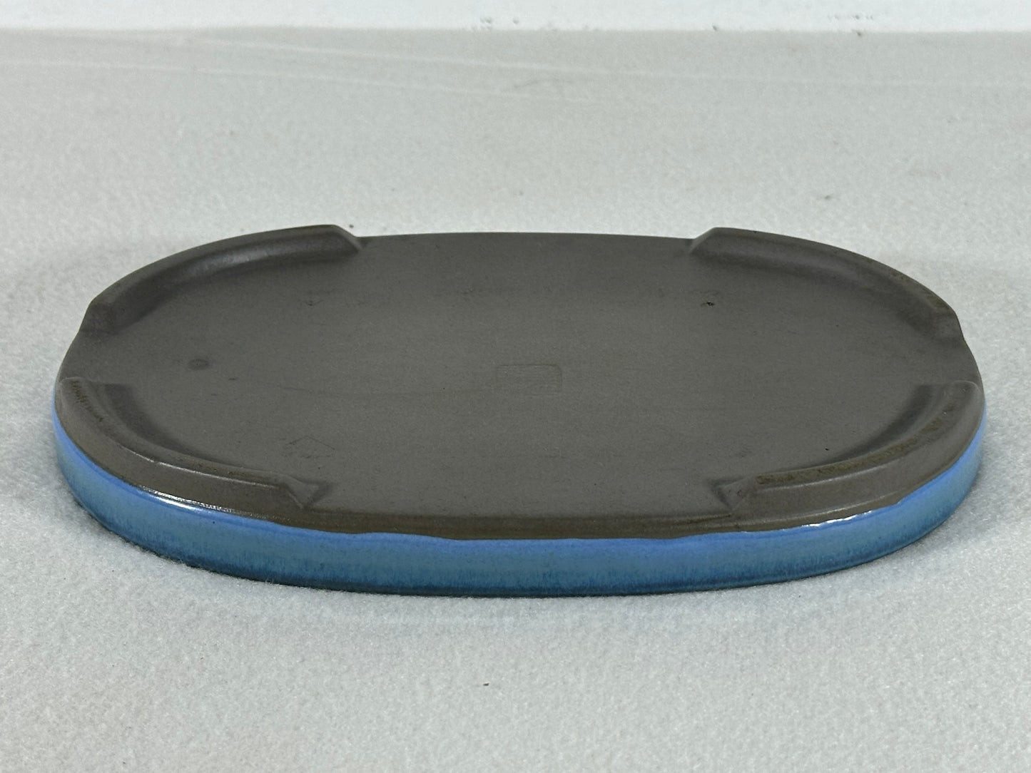 New Japanese Glazed Suiban for Suiseki Bonsai Harumatsu - 7 3/8” By 4 7/8”