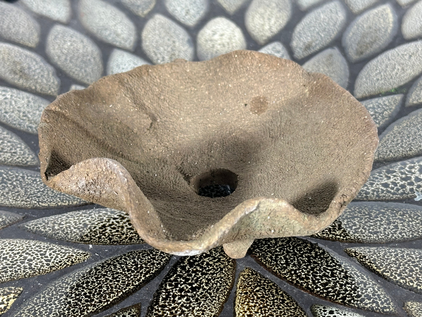 Preowned Japanese Tokoname Unglazed Shallow Bonsai Pot - 4.75” By 1.5”