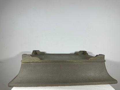 Preowned Japanese Tokoname Unglazed Rectangular Bonsai Pot Seizan - 19.5” By 14.25”