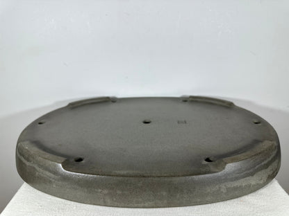 Preowned Japanese Tokoname Unglazed Oval Shallow Bonsai Pot Seizan - 20.75” By 14.75”