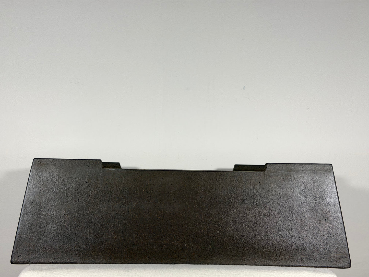 Preowned Japanese Tokoname Unglazed Rectangular Bonsai Pot - 19” By 14.5”