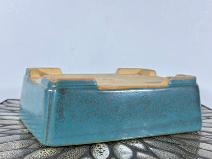 Preowned Japanese Tokoname Rectangular Bonsai Pot Reiho - 9.25” By 7”