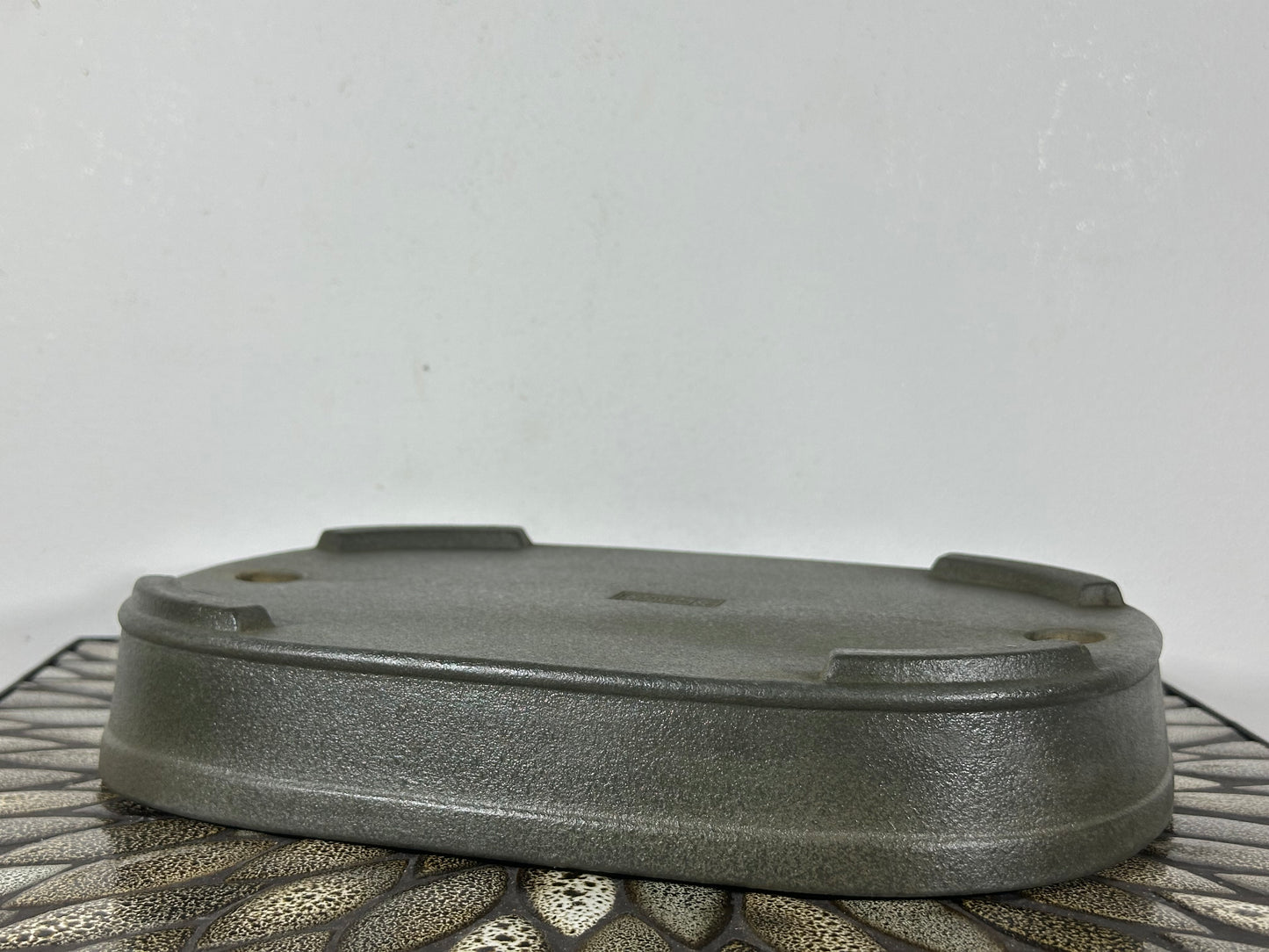 Preowned Japanese Tokoname Unglazed Oval  Bonsai Pot Yamaaki - 11.75” By 8.5”