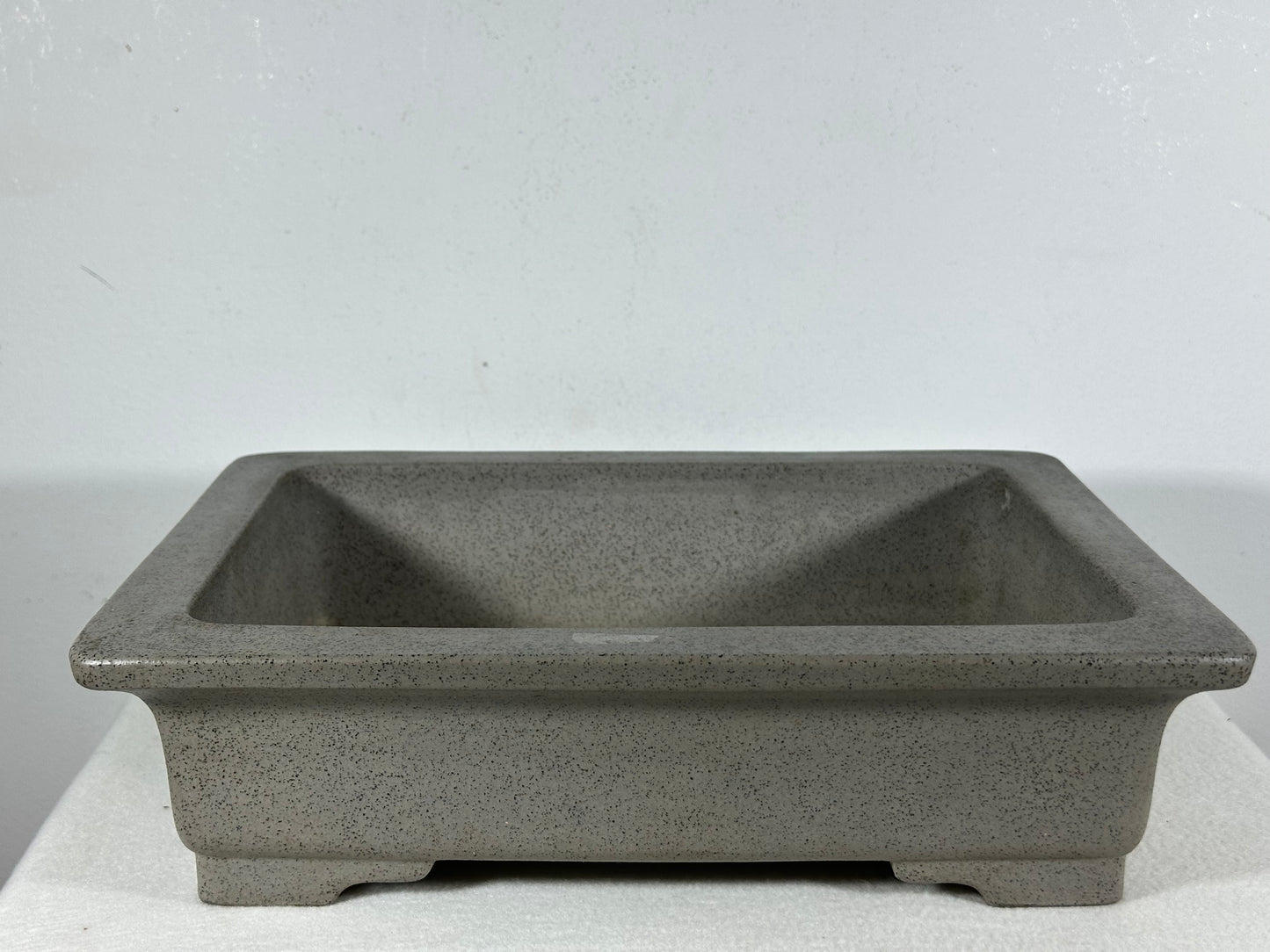 Preowned Japanese Tokoname Unglazed Rectangular Bonsai Pot Seizan - 12.75” By 9.75”