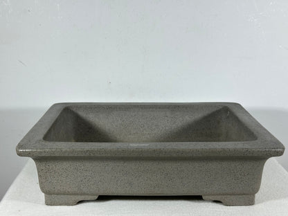 Preowned Japanese Tokoname Unglazed Rectangular Bonsai Pot Seizan - 12.75” By 9.75”