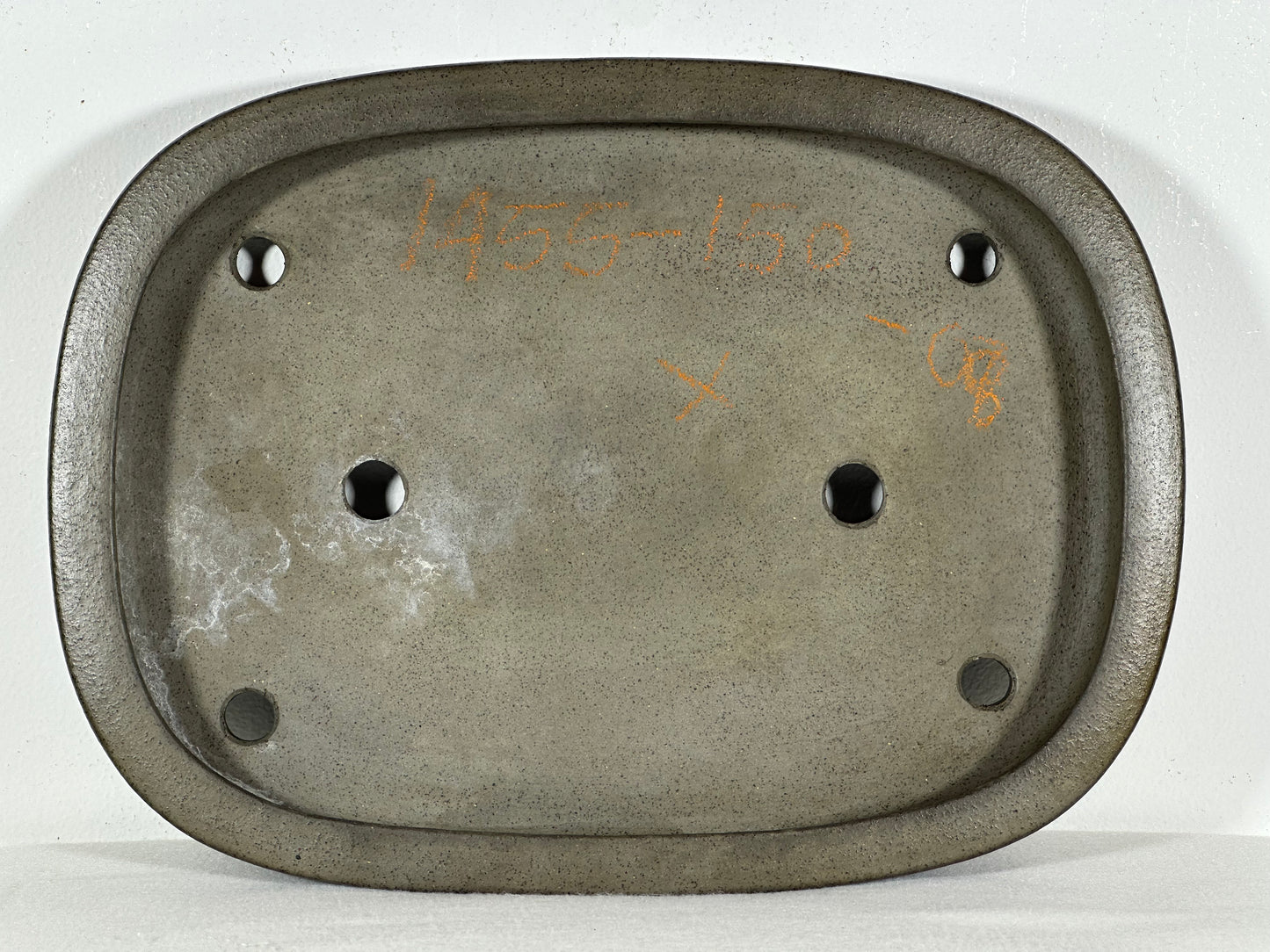 Preowned Japanese Tokoname Unglazed Rectangular Shallow Bonsai Pot Seizan - 12.25” By 9”