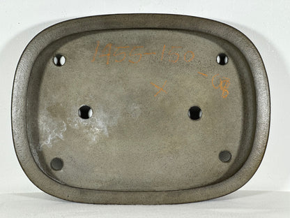 Preowned Japanese Tokoname Unglazed Rectangular Shallow Bonsai Pot Seizan - 12.25” By 9”