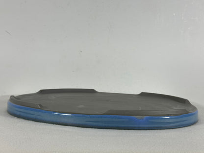 New Japanese Glazed Suiban for Suiseki Bonsai Harumatsu - 12.5” By 9”