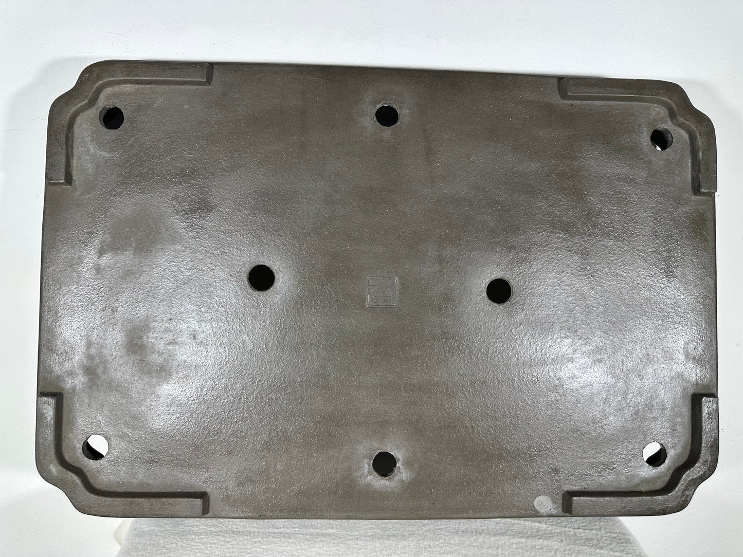Preowned Japanese Tokoname Unglazed Rectangular Shallow Bonsai Pot Seizan - 22.5” By 15.25”