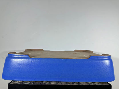 Preowned Vintage Japanese Tokoname Glazed Rectangular Bonsai Pot Reiho - 21.25” By 15”