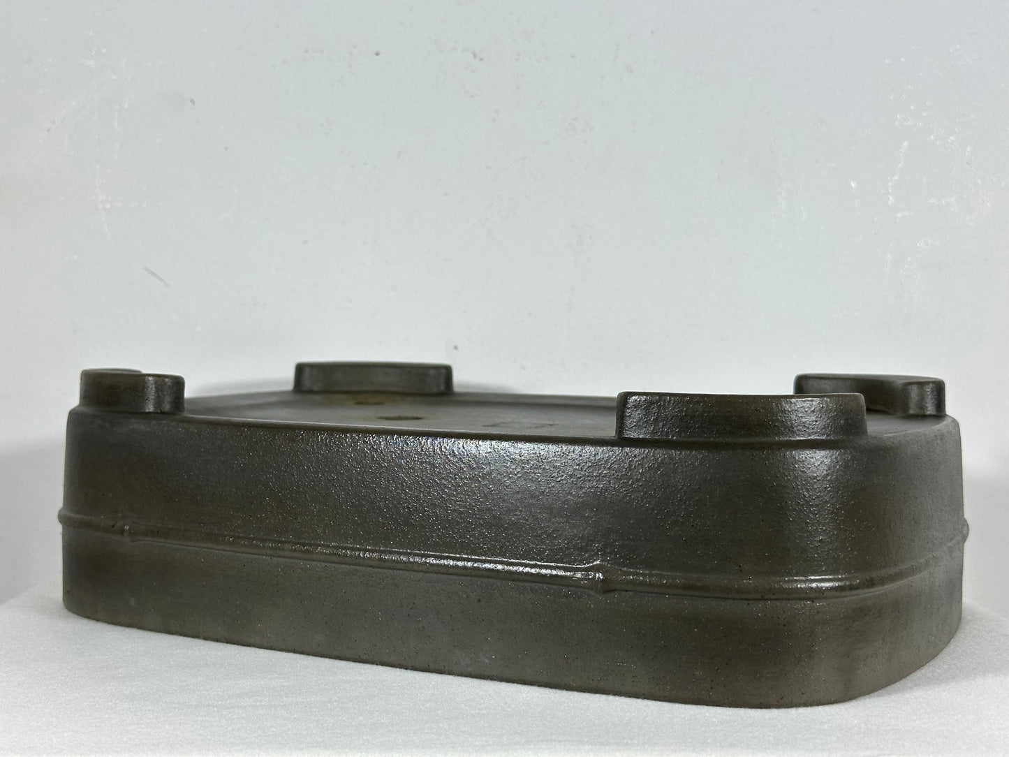 Preowned Japanese Tokoname Unglazed Rectangular Bonsai Pot Seizan - 14” By 10”