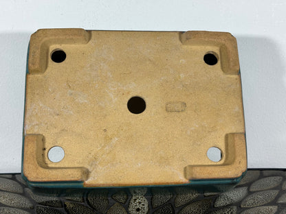 Preowned Japanese Tokoname Rectangular Bonsai Pot Reiho - 9.25” By 7”