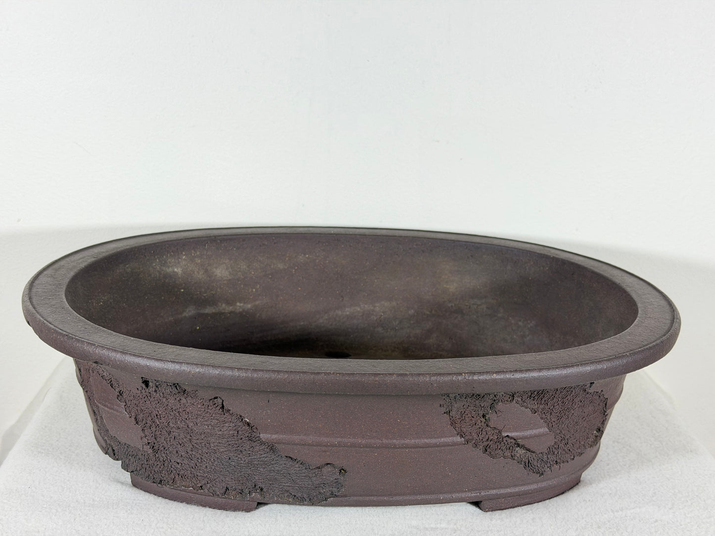 Preowned Japanese Tokoname Unglazed Bonsai Pot Jyuuoudou - 15” By 12”