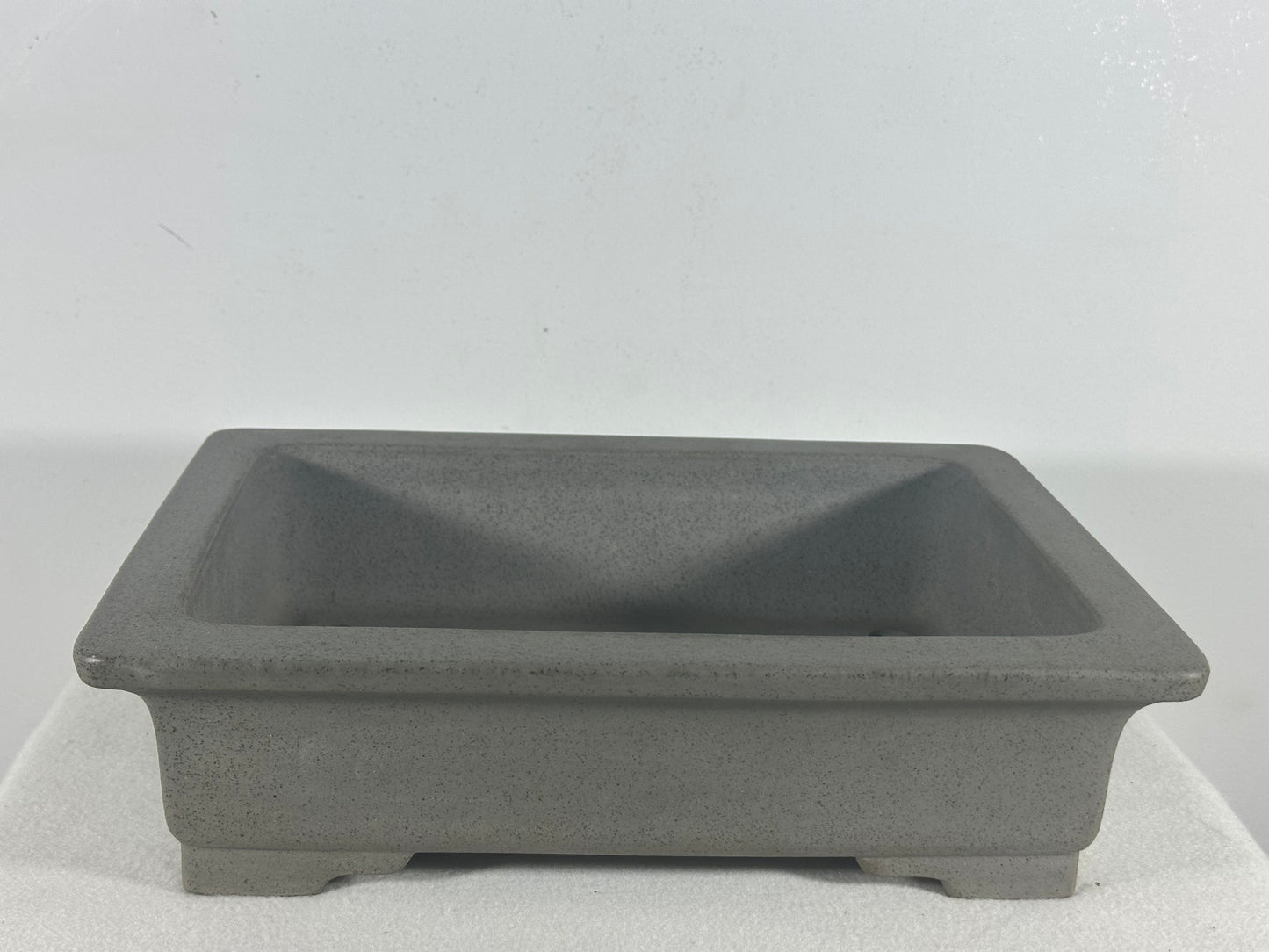Preowned Japanese Tokoname Unglazed Rectangular Bonsai Pot Seizan - 12.75” By 9.5”