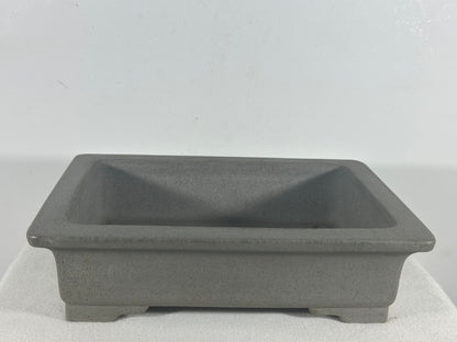 Preowned Japanese Tokoname Unglazed Rectangular Bonsai Pot Seizan - 12.75” By 9.5”
