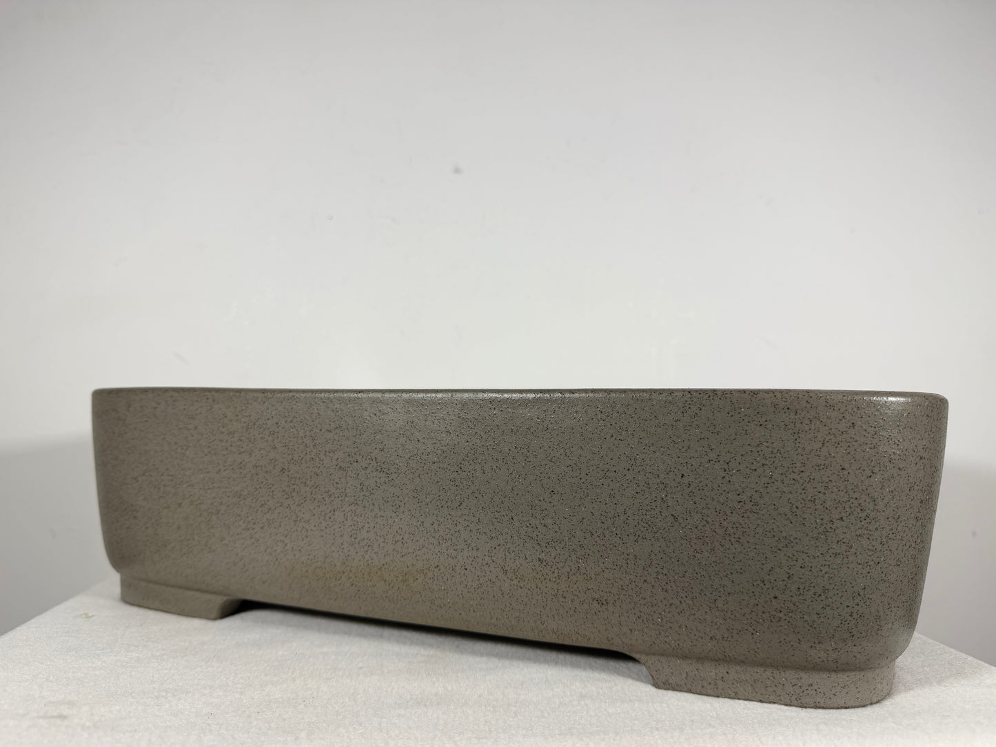 Preowned Japanese Tokoname Unglazed Rectangular Bonsai Pot Seizan - 16.25” By 11.75”