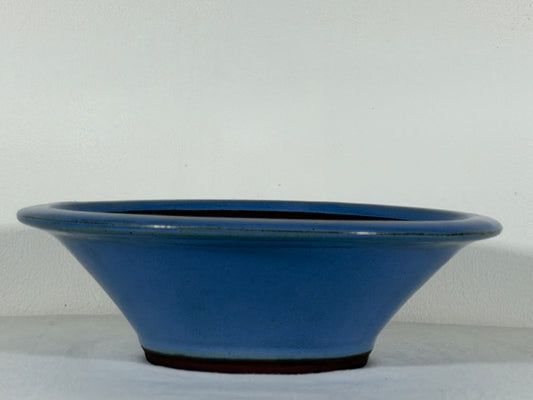 New Japanese Tokoname Round Bonsai Pot Yamaaki - 10” By 3.25”