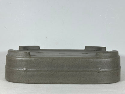 Preowned Japanese Tokoname Unglazed Rectangular Bonsai Pot Seizan - 12.75” By 9”