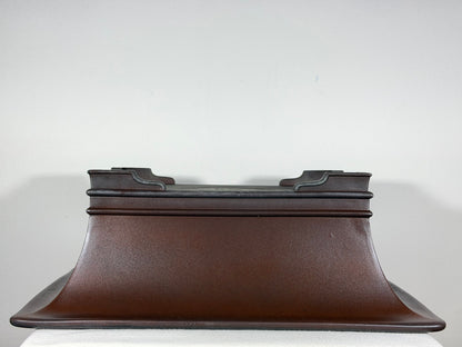 Preowned Japanese Tokoname Unglazed Rectangular Bonsai Pot Senkouen - 18.5” By 13.5”