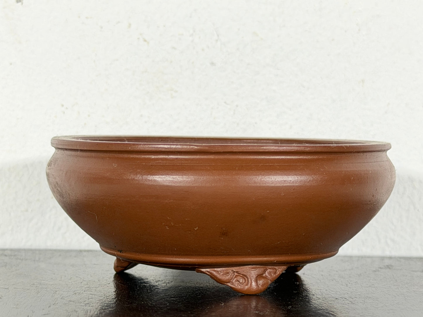 New Japanese Tokoname Unglazed Bag Style Bonsai Pot Bigei - 3.5” By 1.5”