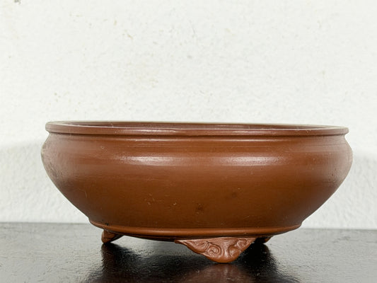 New Japanese Tokoname Unglazed Bag Style Bonsai Pot Bigei - 3.5” By 1.5”