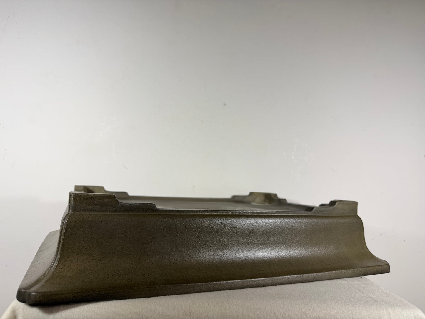 Preowned Japanese Tokoname Unglazed Rectangular Bonsai Pot Seizan - 19.5” By 13.5”