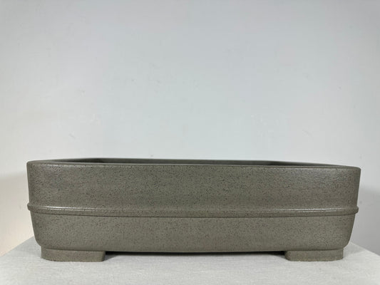 Preowned Japanese Tokoname Rectangular Bonsai Pot Seizan - 14.75” By 11”