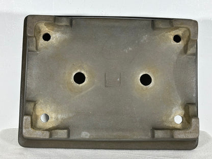 Preowned Japanese Tokoname Unglazed Rectangular Bonsai Pot Seizan - 12.5” By 9.5”