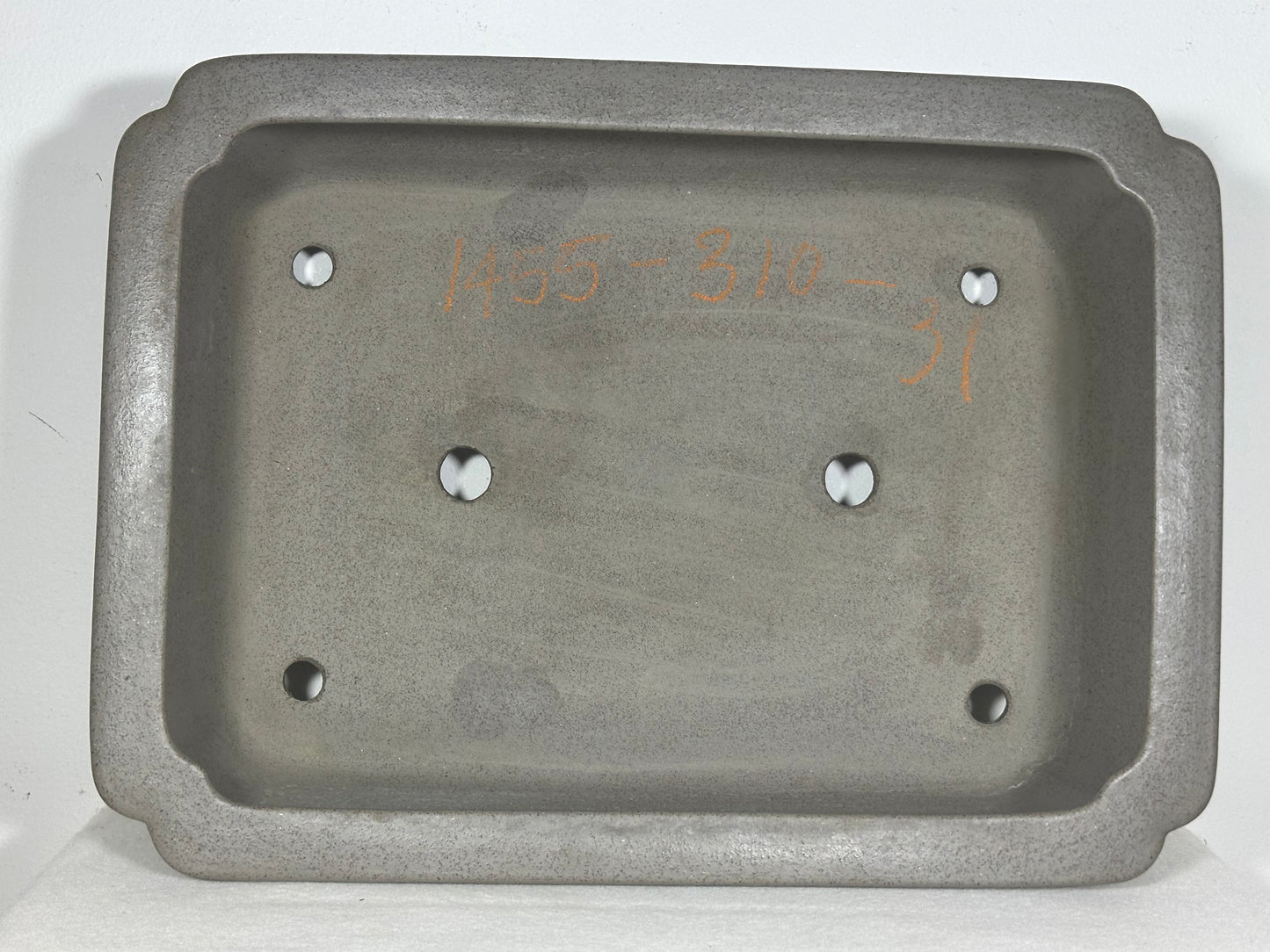 Preowned Japanese Tokoname Unglazed Rectangular Bonsai Pot Seizan - 14.75” By 10.75”