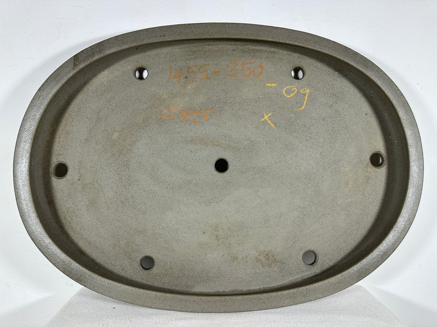 Preowned Japanese Tokoname Oval Shallow Bonsai Pot Seizan - 20.5” By 14.5”