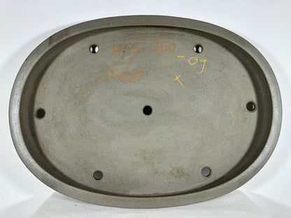 Preowned Japanese Tokoname Oval Shallow Bonsai Pot Seizan - 20.5” By 14.5”