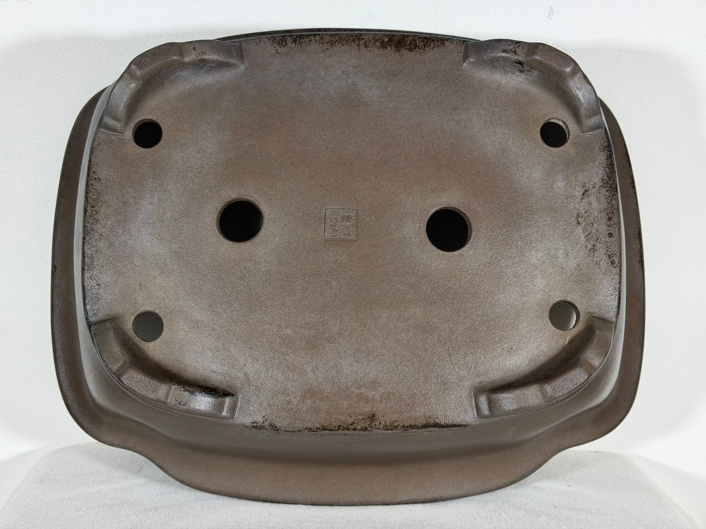 Preowned Japanese Tokoname Mokko Style Bonsai Pot Gyouzan Nakano - 15.5” By 12.75”