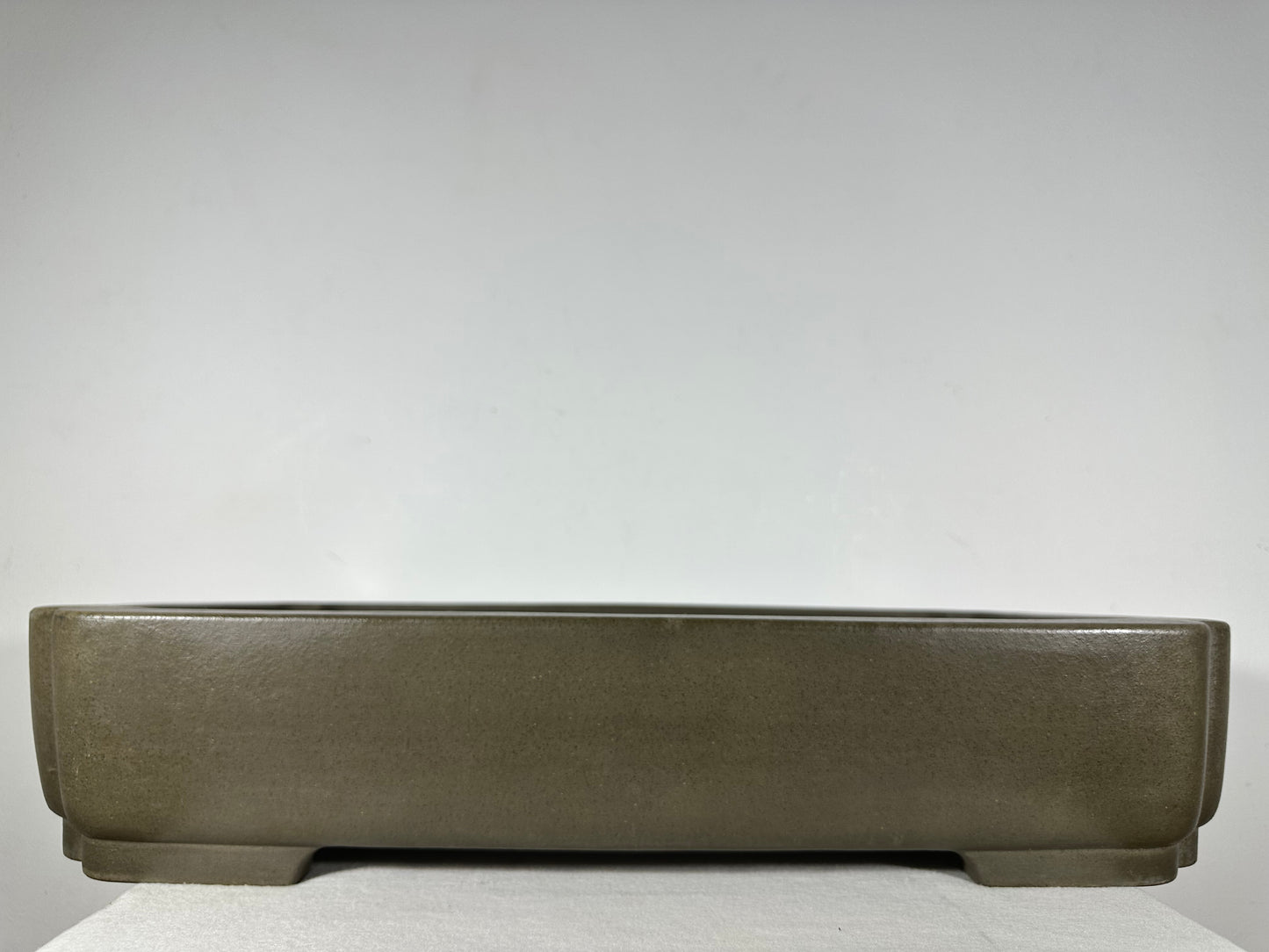 Preowned Japanese Tokoname Unglazed Rectangular Bonsai Pot Seizan - 22” By 14.25”